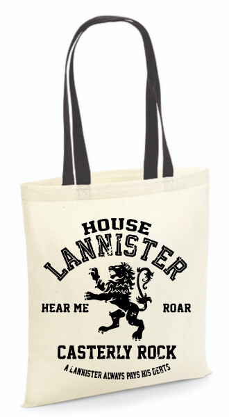 Vászontáska - színes fülű 