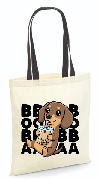 Vászontáska - színes fülű 