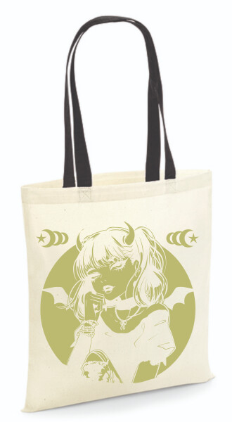 Vászontáska - színes fülű 