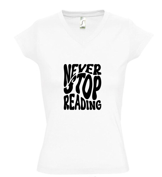 Női V nyakú póló