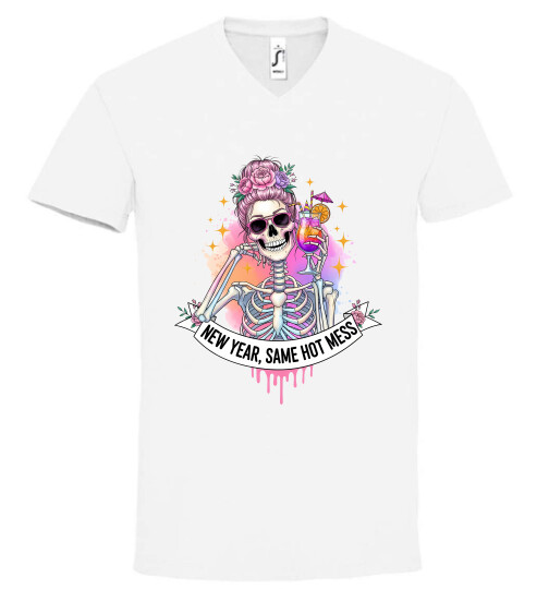 Unisex V nyakú póló