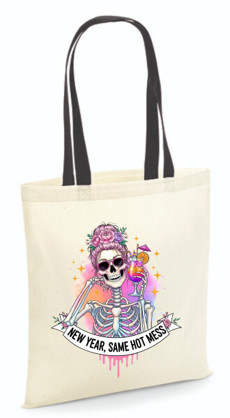 Vászontáska - színes fülű 