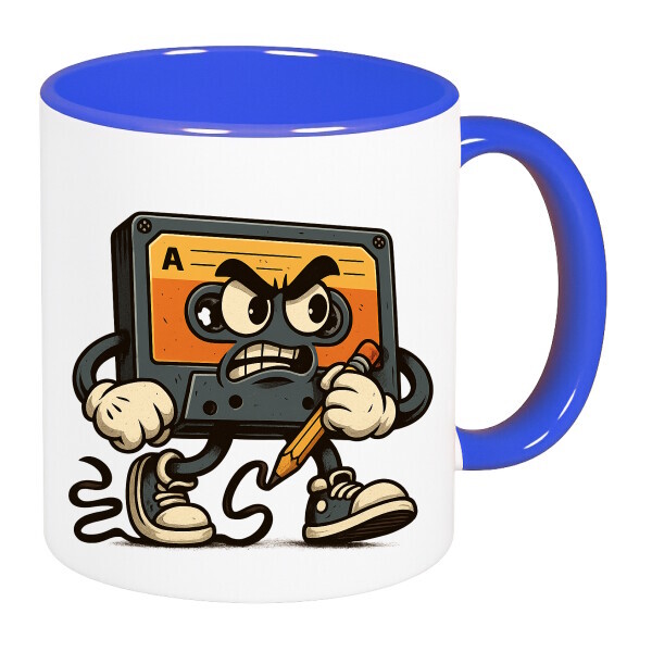 Színes fülű és belsejű bögre