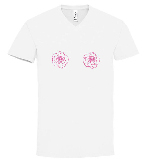 Unisex V nyakú póló