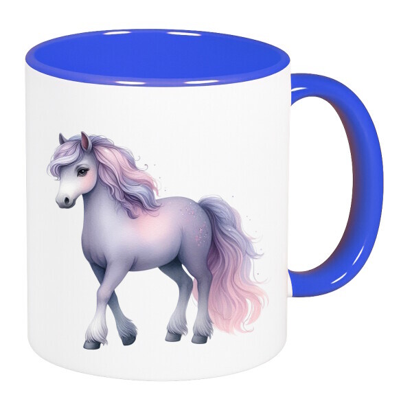 Színes fülű és belsejű bögre