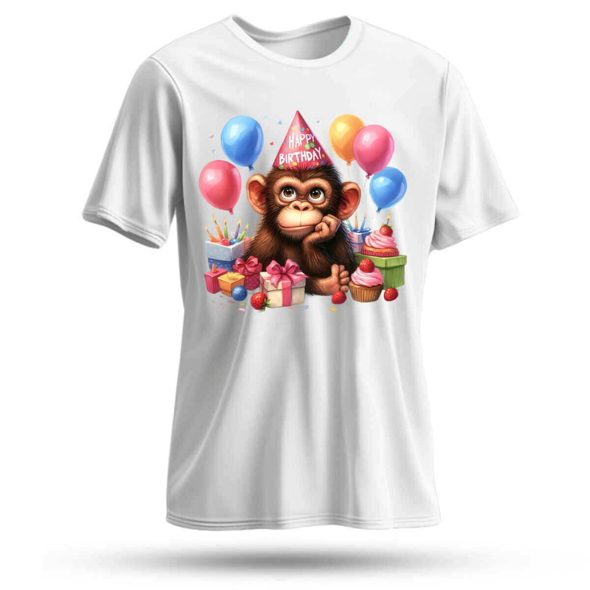 Birthday monkey with hat