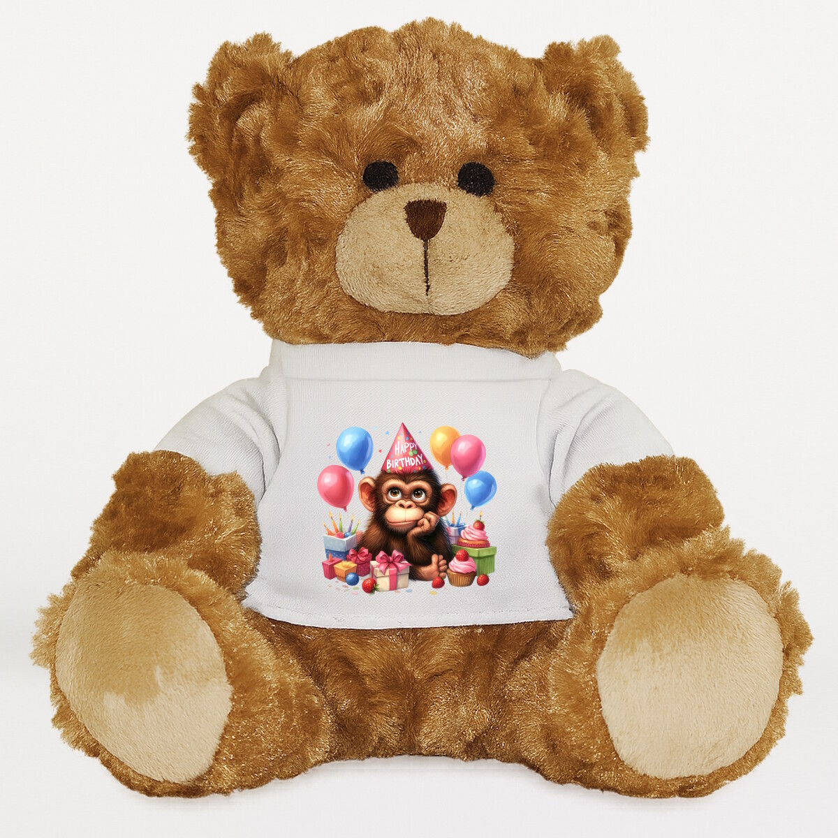 Plüssmaci egyedi pólóval