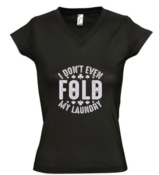 Női V nyakú póló