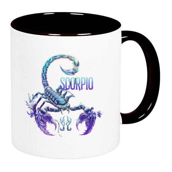 Színes fülű és belsejű bögre