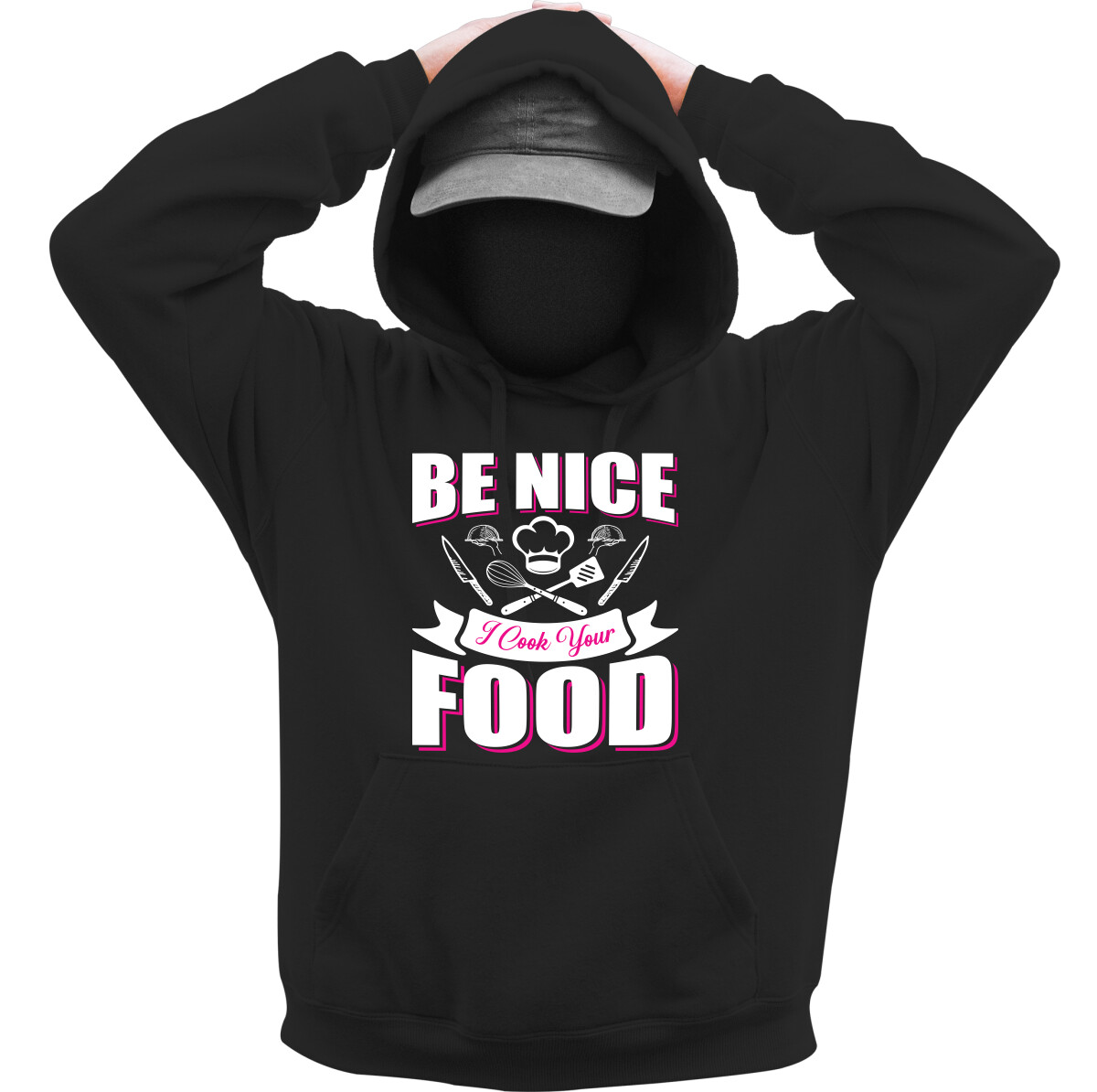 Kapucnis belebújós pulóver