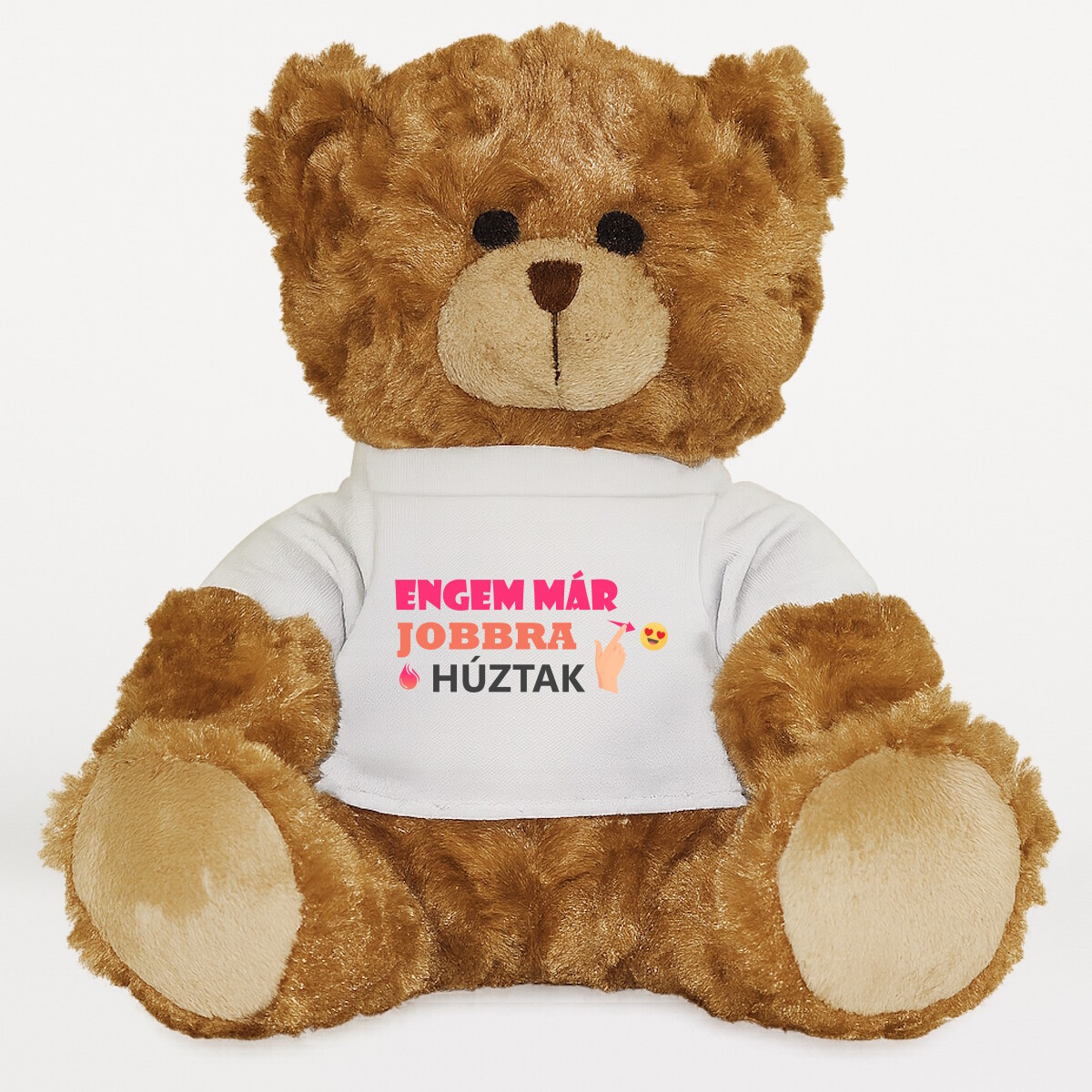 Plüssmaci egyedi pólóval