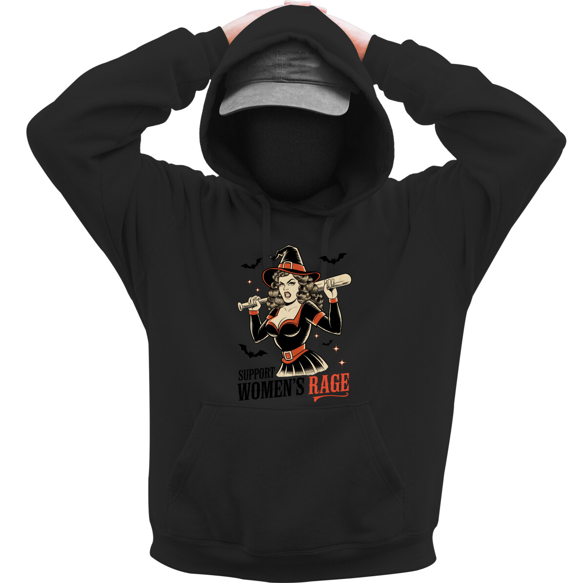 Kapucnis belebújós pulóver