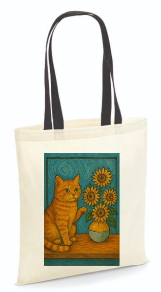 Vászontáska - színes fülű 