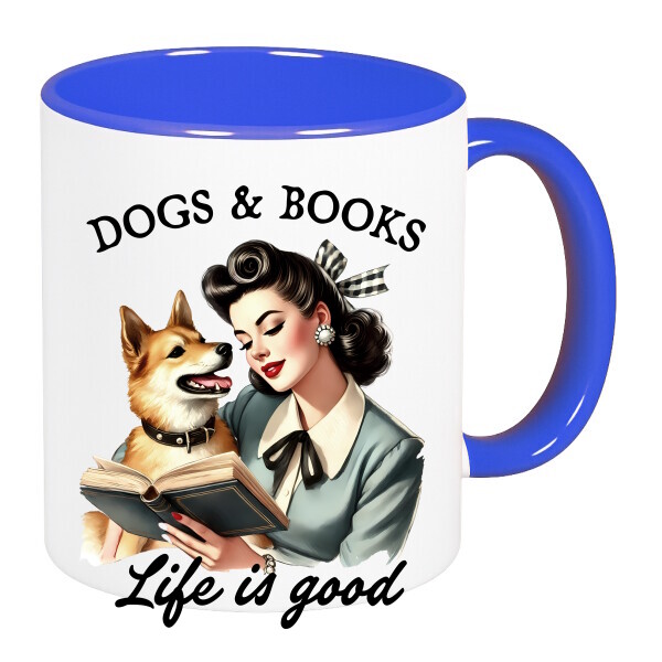 Színes fülű és belsejű bögre