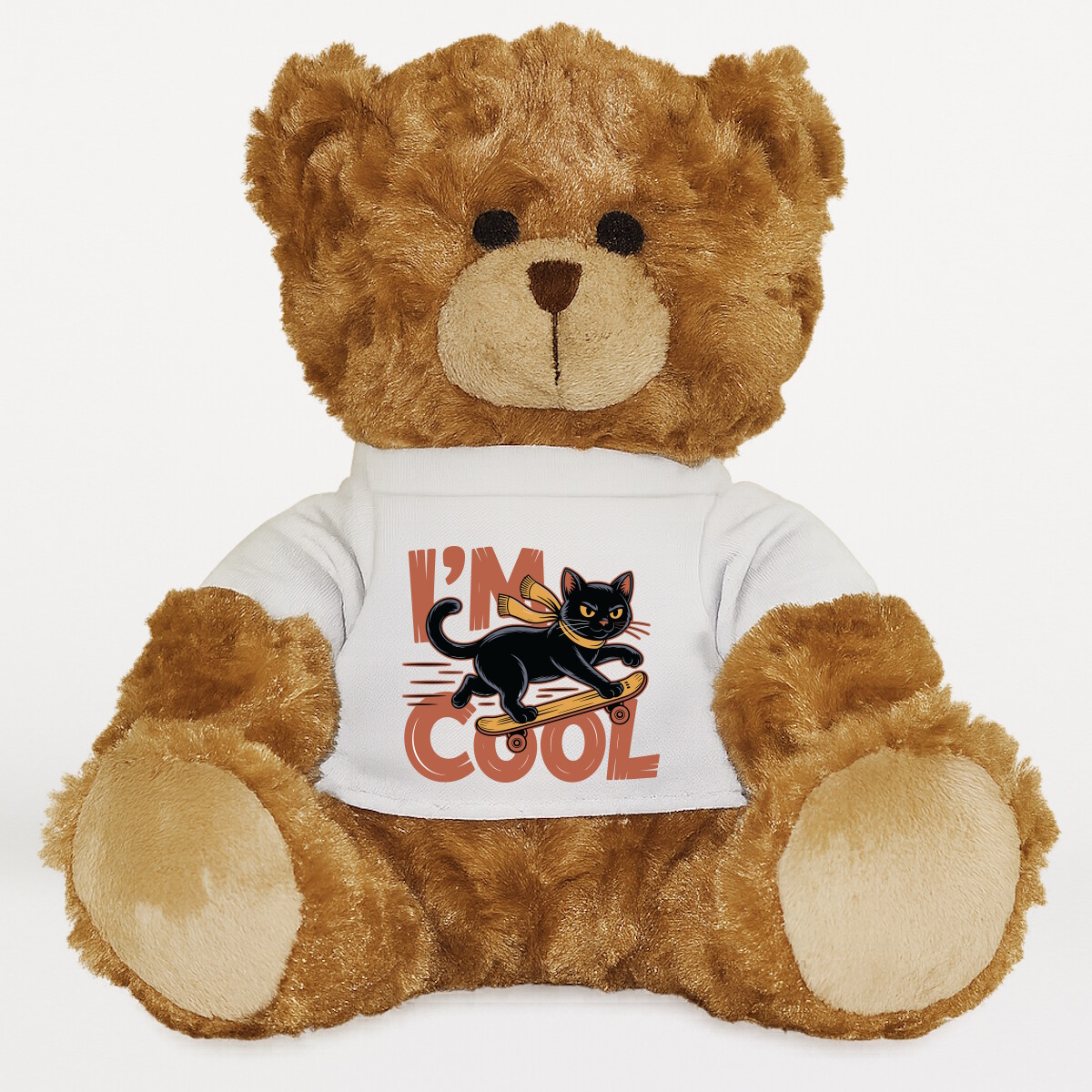 Plüssmaci egyedi pólóval