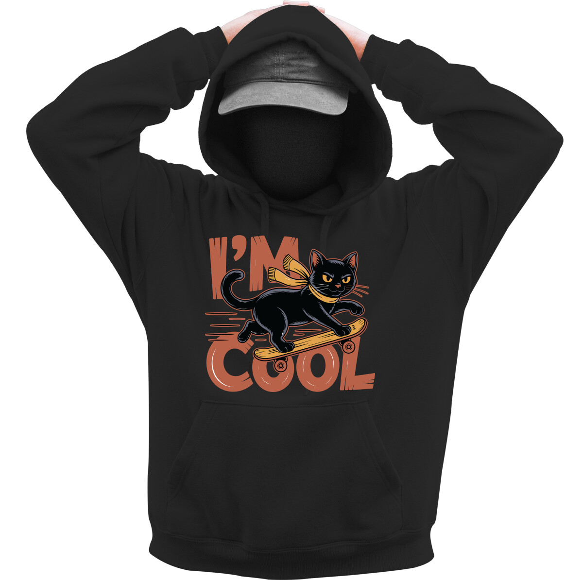 Kapucnis belebújós pulóver