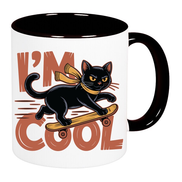 Színes fülű és belsejű bögre