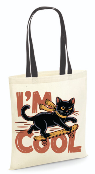 Vászontáska - színes fülű 