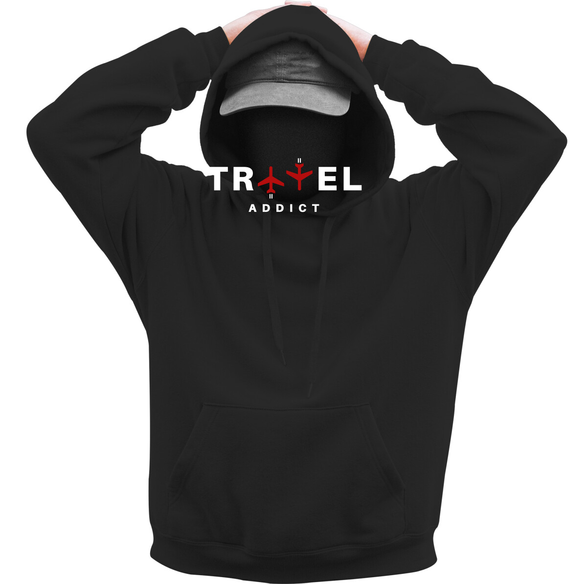 Kapucnis belebújós pulóver