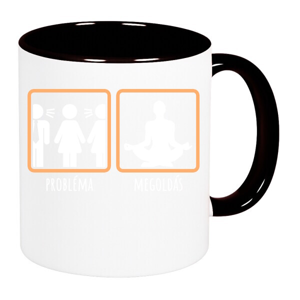 Színes fülű és belsejű bögre