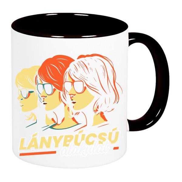 Színes fülű és belsejű bögre