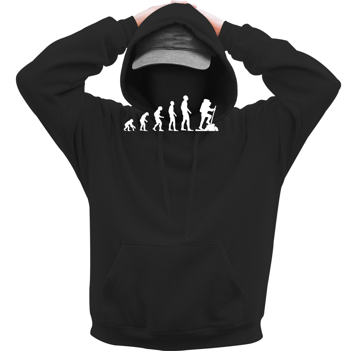 Kapucnis belebújós pulóver