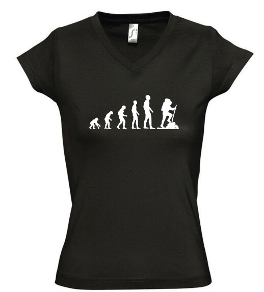 Női V nyakú póló