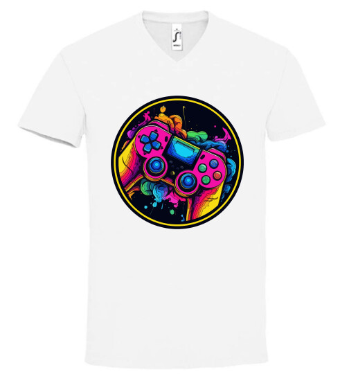 Unisex V nyakú póló