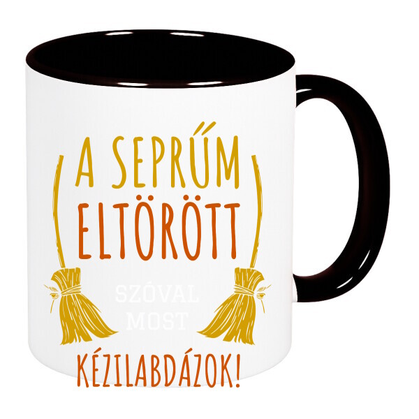 Színes fülű és belsejű bögre