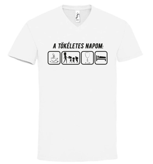 Unisex V nyakú póló