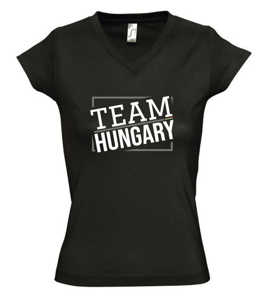 Női V nyakú póló