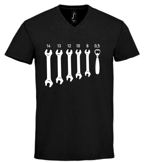 Unisex V nyakú póló