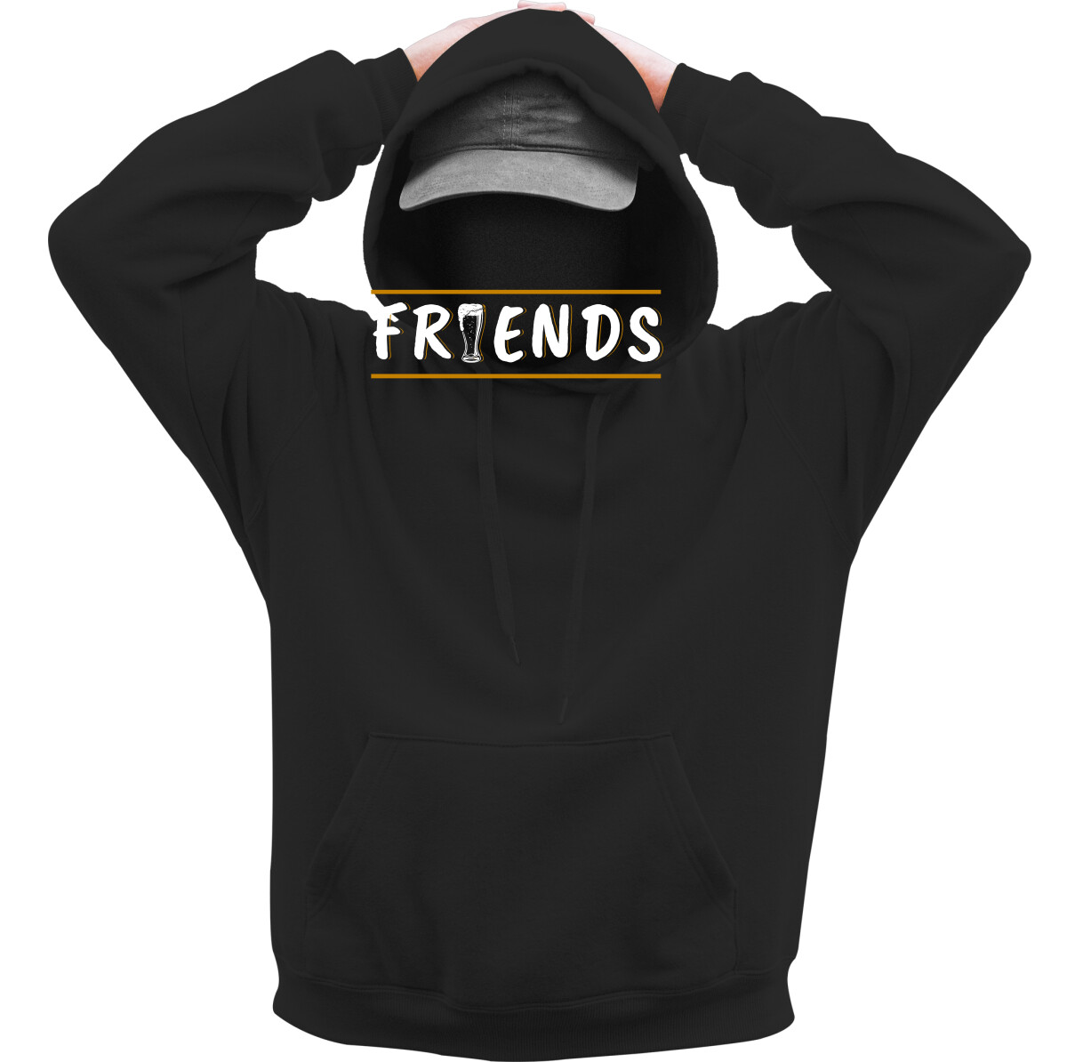 Kapucnis belebújós pulóver