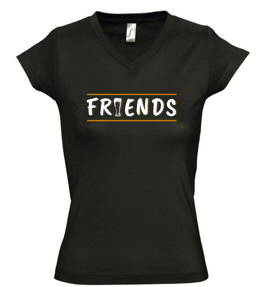 Női V nyakú póló