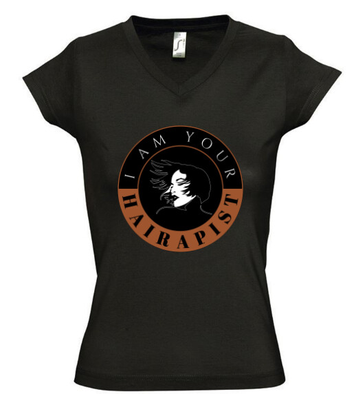 Női V nyakú póló