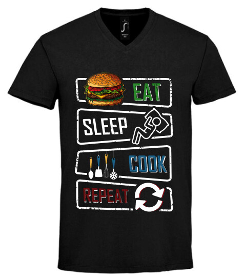 Unisex V nyakú póló