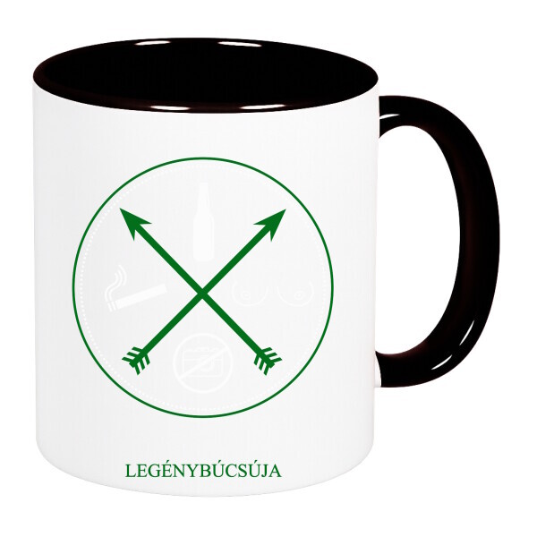 Színes fülű és belsejű bögre