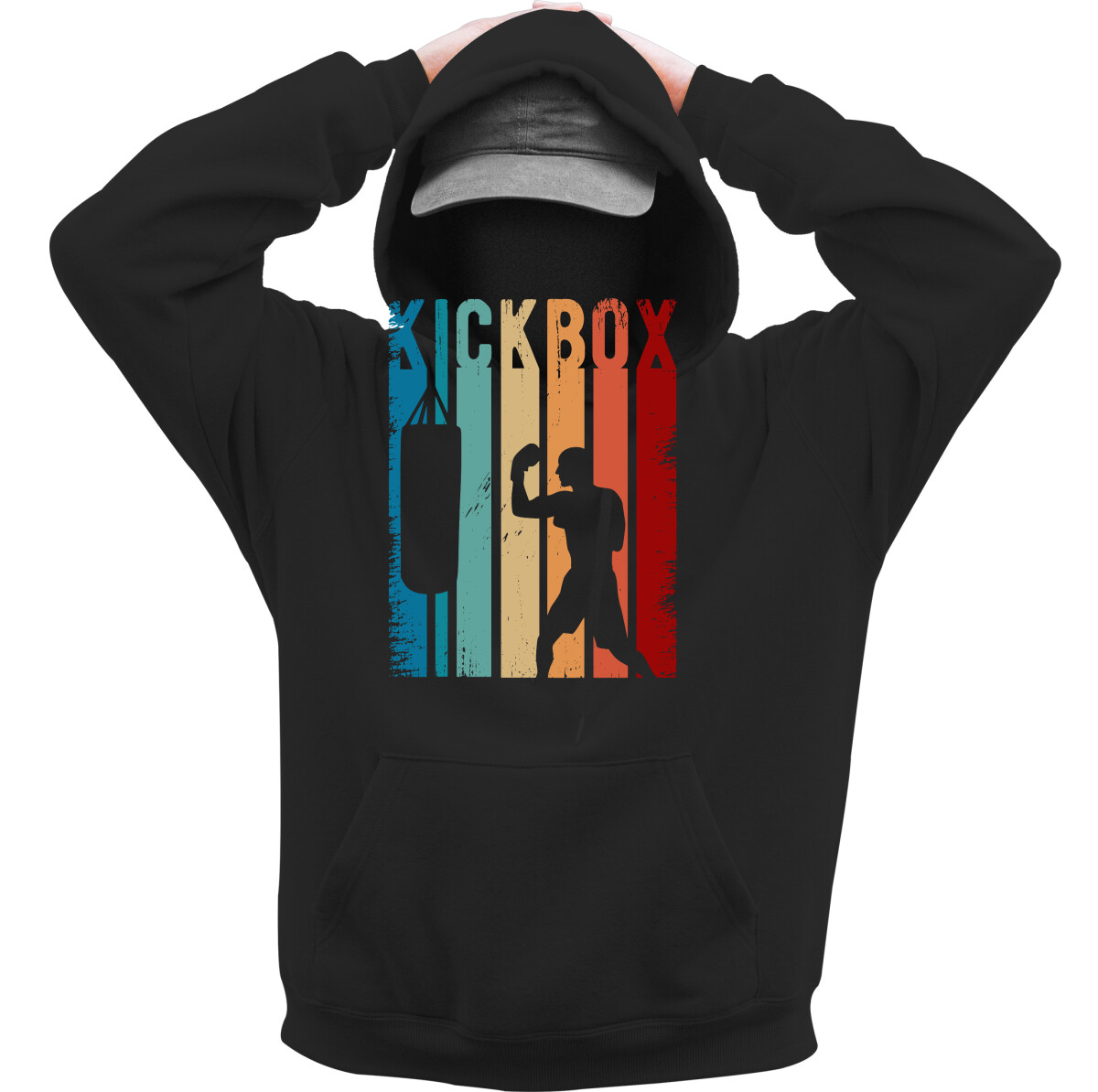 Kapucnis belebújós pulóver