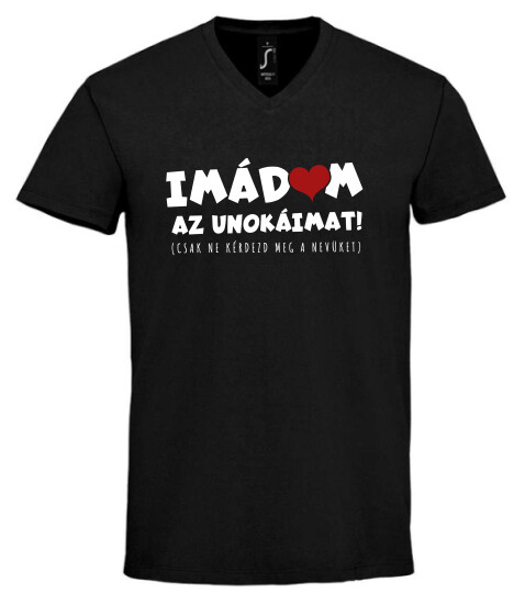 Unisex V nyakú póló