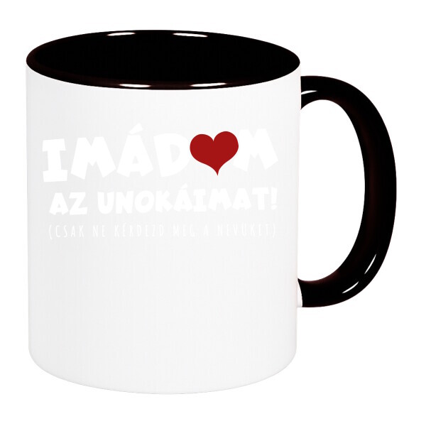 Színes fülű és belsejű bögre