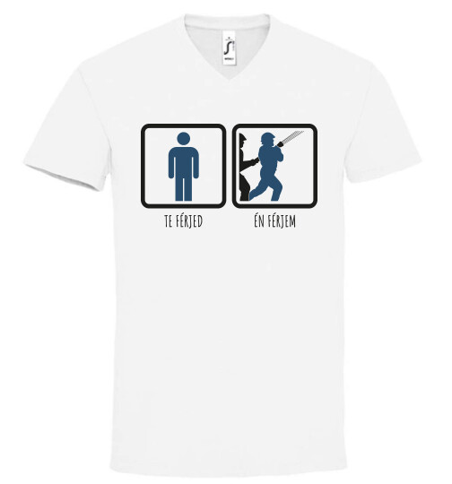 Unisex V nyakú póló