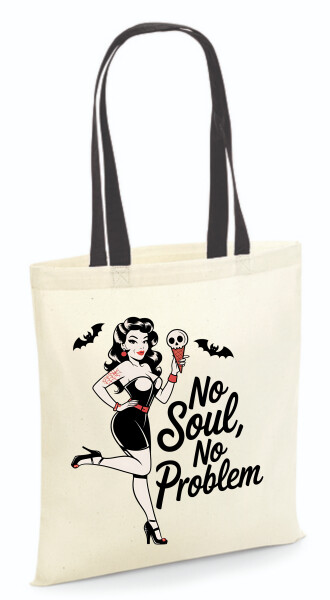 Vászontáska - színes fülű 