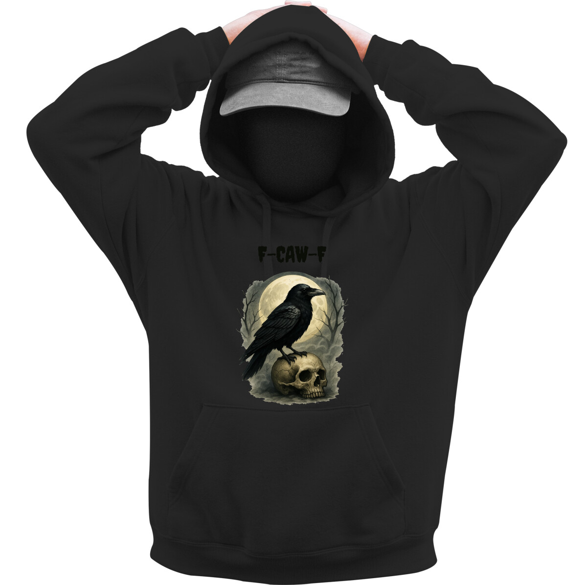 Kapucnis belebújós pulóver