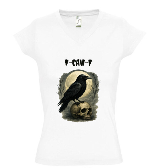 Női V nyakú póló