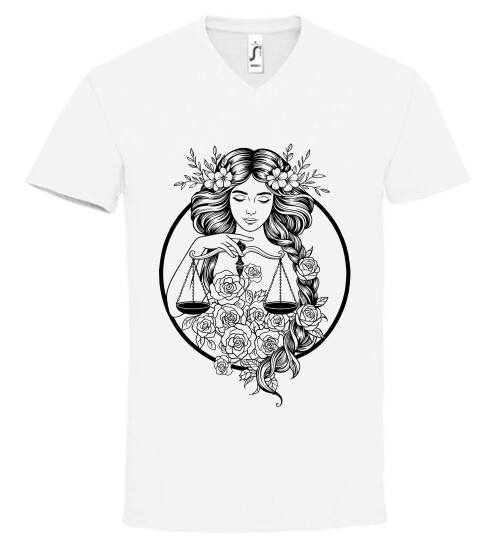 Unisex V nyakú póló