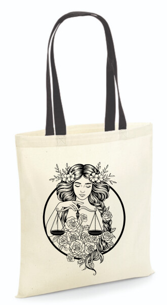 Vászontáska - színes fülű 