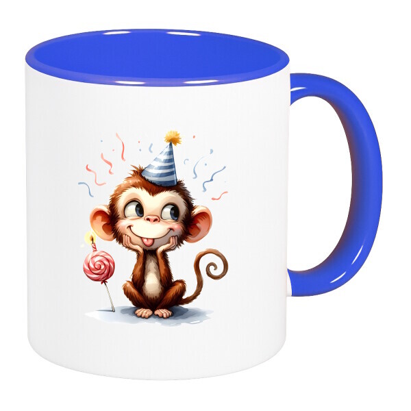 Színes fülű és belsejű bögre