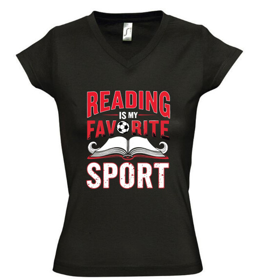 Női V nyakú póló