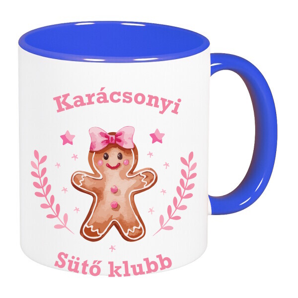 Színes fülű és belsejű bögre