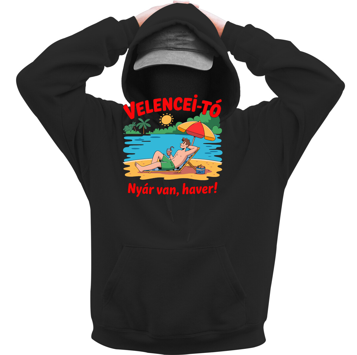 Kapucnis belebújós pulóver